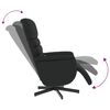 vidaXL Fauteuil inclinable de massage repose-pieds noir similicuir