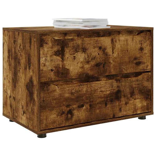 vidaXL Armoire de rangement Ch&ecirc;ne fum&eacute; 80 x 48 x 57 cm