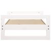 vidaXL Lit pour chien Blanc 75,5x55,5x28 cm Bois de pin solide
