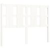 vidaXL Cadre de lit sans matelas blanc bois massif