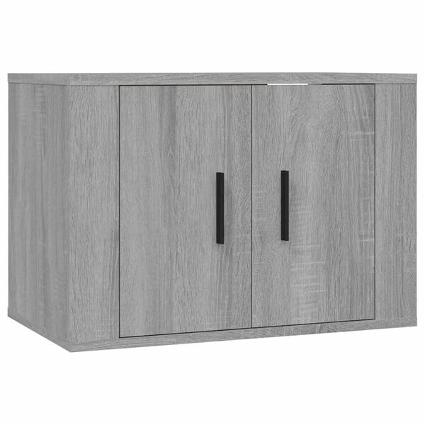 vidaXL Ensemble de meubles TV 3 pcs Sonoma gris Bois d'ing&eacute;nierie