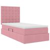 vidaXL Lit avec rangement et matelas Rose 90 x 200 cm Velours