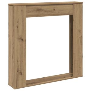 VidaXL Cadre de chemin&eacute;e ch&ecirc;ne artisanal 100x20x100 cm bois ing&eacute;nierie