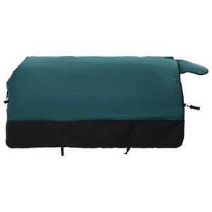 vidaXL Couverture &Eacute;quine Vert fonc&eacute; et noir 75 cm Polyester