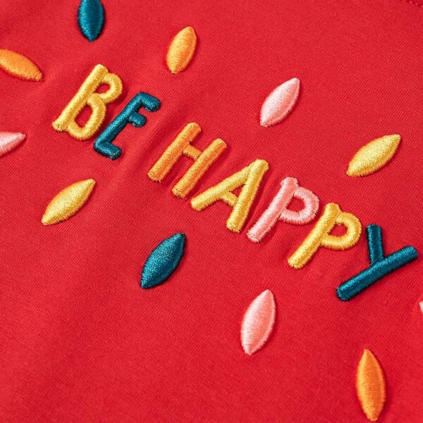 T-shirt enfants &agrave; manches longues rouge 92