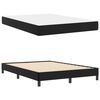 vidaXL Cadre de lit avec matelas Noir 140 x 200 cm tissu