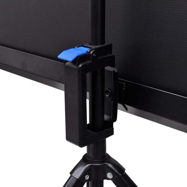 vidaXL &Eacute;cran de Projection Noir et Blanc 89 pouces M&eacute;tal et polyester