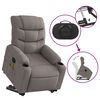 vidaXL Fauteuil inclinable de massage &eacute;lectrique Taupe Tissu