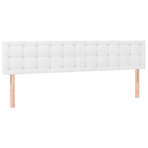 vidaXL T&ecirc;tes de lit Blanc 160x5x78/88 cm Similicuir