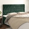 vidaXL T&ecirc;te de lit Vert fonc&eacute; 200x7x118/128 cm Velours