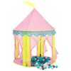 vidaXL Tente de jeu pour enfants avec 250 balles Rose 100x100x127 cm