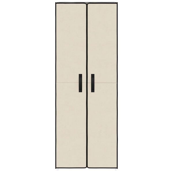 vidaXL Armoire &agrave; chaussures Cr&egrave;me 60x30x166 cm Tissu