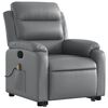 vidaXL Fauteuil inclinable de massage Gris Similicuir