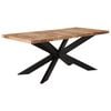 vidaXL Table &agrave; d&icirc;ner 180x90x76 cm Bois de manguier brut solide