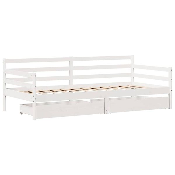 vidaXL Lit de jour avec tiroirs sans matelas 80x200 cm bois massif