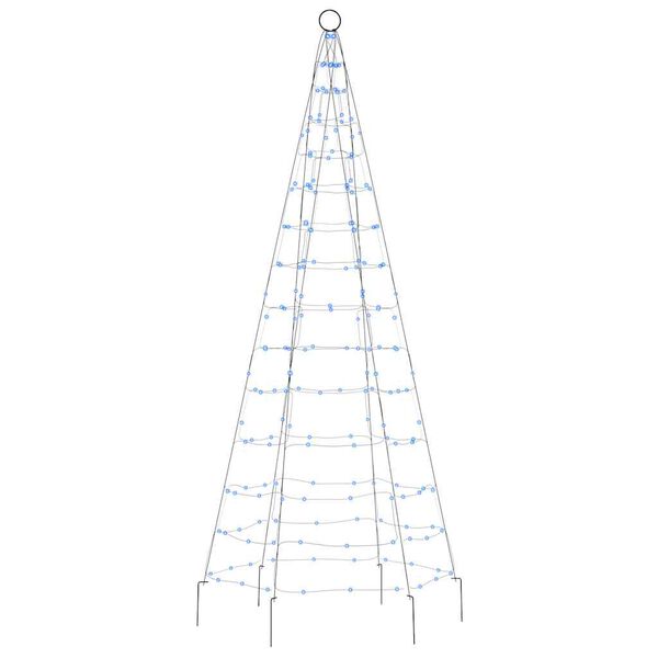 vidaXL Sapin de No&euml;l &agrave; LED 200 LED bleu 180 cm