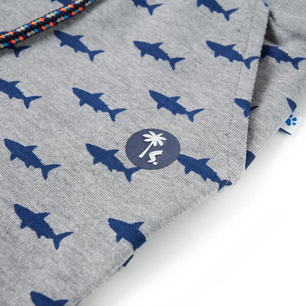 Short pour enfants avec cordon de serrage m&eacute;lange gris clair 140