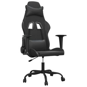 vidaXL Chaise de jeu de massage noir similicuir