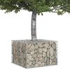 vidaXL Lit sur&eacute;lev&eacute; gabion Argent&eacute; 60 x 60 x 40 cm Acier galvanis&eacute;