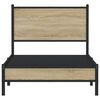 vidaXL Cadre de lit en métal sans matelas chêne sonoma 90x200 cm