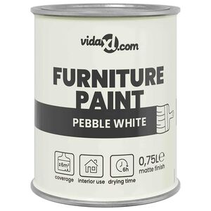 vidaXL Peinture pour meubles Blanc 10 x 10 x 12,2 cm Impression murale