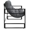 vidaXL Banc de jardin avec coussin anthracite 113 cm acier