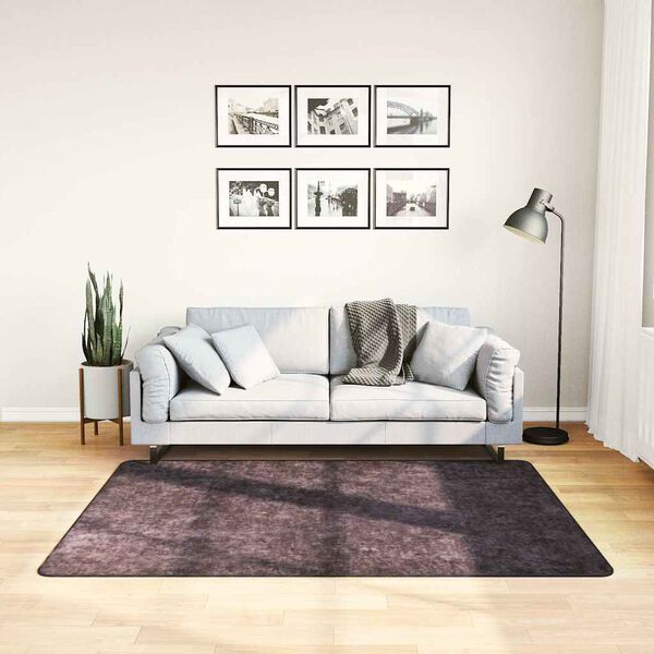 vidaXL Tapis lavable anthracite 120x170 cm antid&eacute;rapant