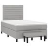 vidaXL Sommier &agrave; lattes de lit et matelas gris clair 120x190 cm tissu