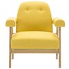 vidaXL Fauteuil jaune tissu
