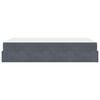 vidaXL Cadre de lit avec matelas avec matelas 2 pcs Gris Fonc&eacute; Velours