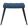 vidaXL Chaise de relaxation avec tabouret Bleu Tissu