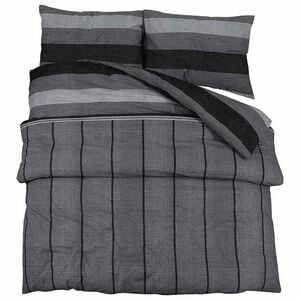 vidaXL Ensemble de housse de couette gris fonc&eacute; 140x200 cm Coton
