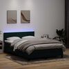 vidaXL Sommier &agrave; lattes de lit et matelas et LED vert fonc&eacute; 140x210cm velours