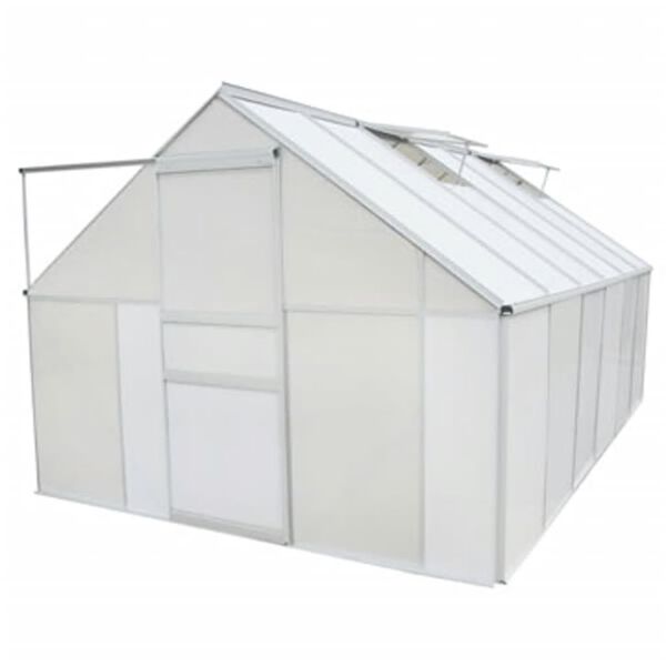 vidaXL Serre Polycarbonate et aluminium 371x250x195 cm
