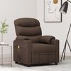 vidaXL Fauteuil de massage Marron fonc&eacute; Tissu