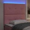 vidaXL T&ecirc;te de lit avec des lumi&egrave;res &agrave; LED Rose 100 cm Velours