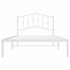 vidaXL Cadre de lit métal sans matelas et tête de lit blanc 107x203 cm