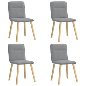 vidaXL Chaises &agrave; manger lot de 4 gris clair tissu
