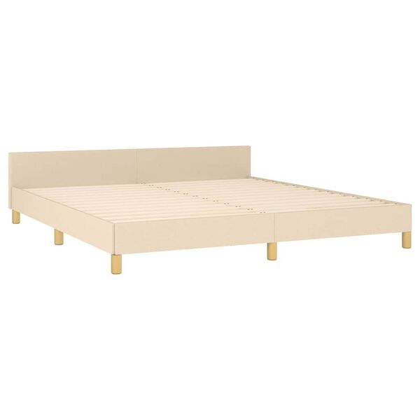 vidaXL Cadre de lit sans matelas cr&egrave;me 180x200 cm tissu