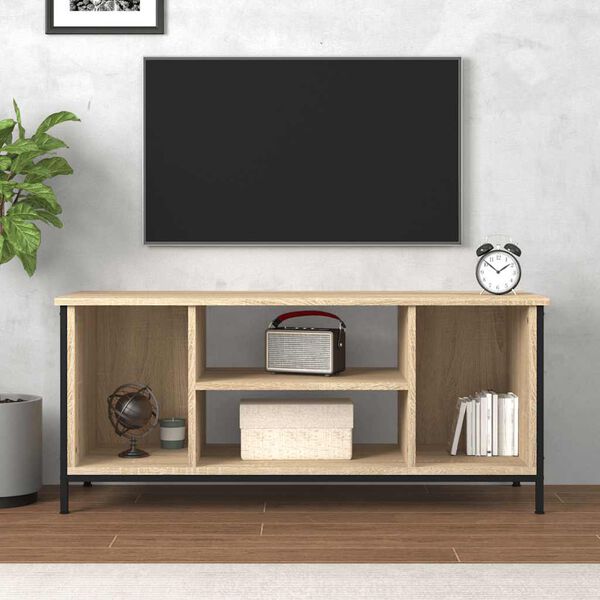 vidaXL Meuble TV ch&ecirc;ne sonoma 102x35x45 cm bois d'ing&eacute;nierie