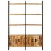 vidaXL Biblioth&egrave;que &agrave; 4 niveaux 124x30x180 cm Bois de manguier brut