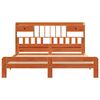 vidaXL Lit biblioth&egrave;que sans matelas cire marron 150x200 cm pin massif