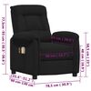 vidaXL Fauteuil &eacute;lectrique de massage Noir Tissu microfibre