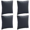 vidaXL Coussin de dos PUTTEN 4 pc 100 % polyester Bleu fonc&eacute;