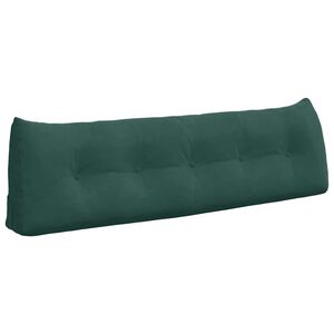 vidaXL Coussin de Dos Vert fonc&eacute; 160 x 24 x 50 cm Velours