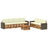 vidaXL Ensembles de canap&eacute;s 8 pc Bois d'Acacia Massif