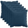 vidaXL Housse de coussin 6 pc HOUTEN Bleu marine 30 x 30 cm
