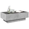 vidaXL Table basse avec LED gris b&eacute;ton 90x50x30 cm bois d'ing&eacute;nierie