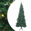 vidaXL Arbre de No&euml;l artificiel d'angle Vert 240 cm PVC et m&eacute;tal