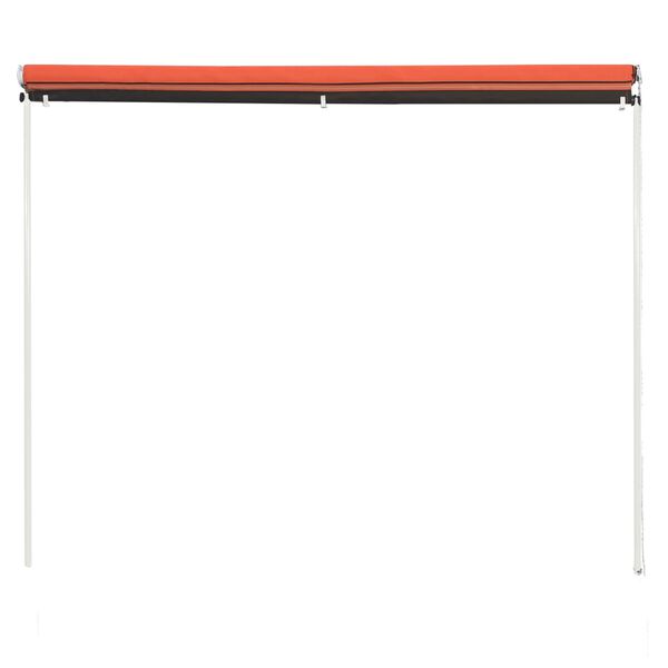 vidaXL Auvent rétractable 350x150 cm Orange et marron